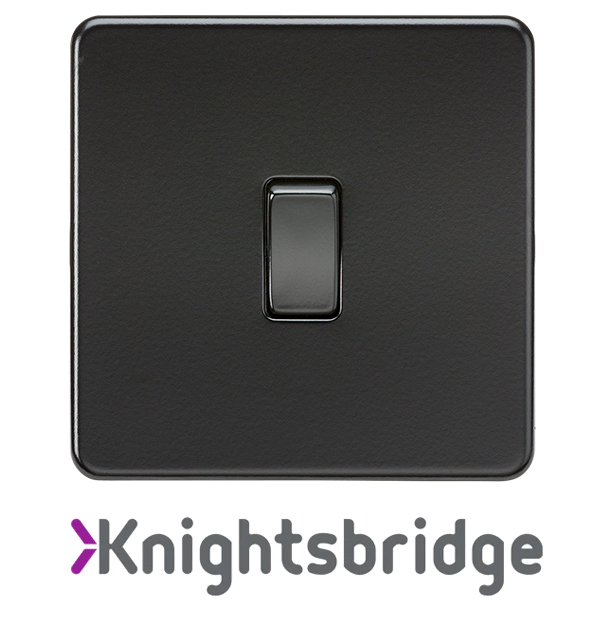 Knightsbridge Screwless Flat Plate Matt Black