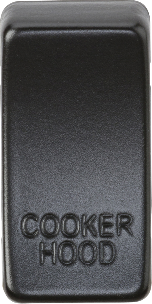 Knightsbridge GDCOOKMB Switch cover "marked COOKER HOOD" - Matt Black Knightsbridge Grid Knightsbridge - Sparks Warehouse