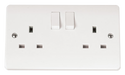Scolmore CMA036 - 13A 2 Gang DP Switched Socket MODE Accessories Scolmore - Sparks Warehouse
