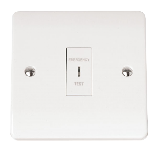 Scolmore CMA110 - 10AX 1 Gang DP ‘Emergency Test’ Key Switch MODE Accessories Scolmore - Sparks Warehouse