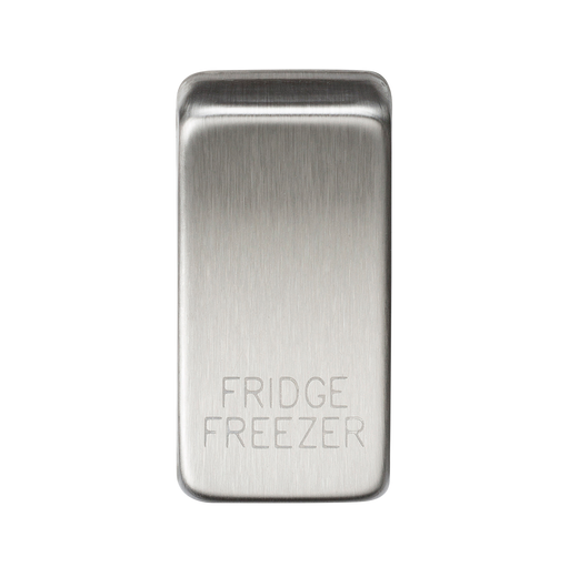 Knightsbridge GDFRIDBC Grid Switch cover marked FRIDGE/FREEZER - Brushed Chrome Switch Knightsbridge - Sparks Warehouse