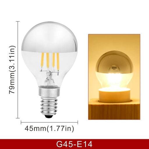 Casell Crown Silver LED Light Bulb - Golf Ball SES / E14 - 4w LED Light Bulbs Casell - Sparks Warehouse