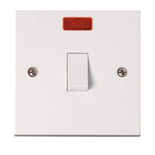 Scolmore PRW023 - 1 Gang 20A DP Switch With Neon Polar Accessories Scolmore - Sparks Warehouse