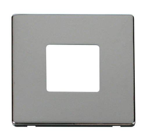 Scolmore SCP402CH - 1 Gang Twin Aperture Cover Plate - Chrome Definity Scolmore - Sparks Warehouse