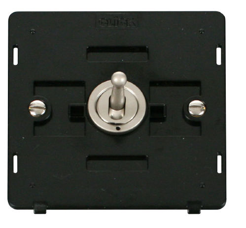 Scolmore SIN420PN - 10AX 1 Gang Intermediate Toggle Switch Insert - Pearl Nickel Definity Scolmore - Sparks Warehouse