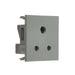 BG EM5ASG 5A Round Pin Unswitched Socket Module Grey - (50 x 50mm) - BG - sparks-warehouse
