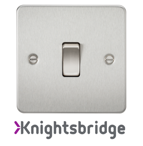 Knightsbridge Flat Plate Brushed Chrome