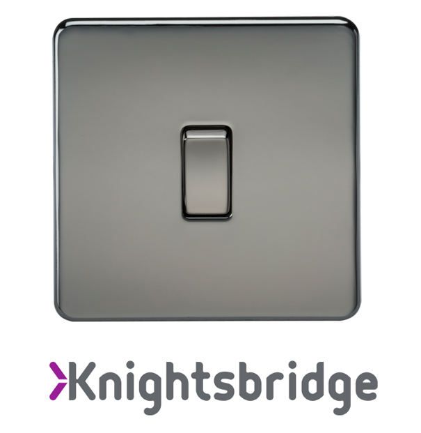 Knightsbridge Screwless Flat Plate Black Nickel - Sparks Warehouse