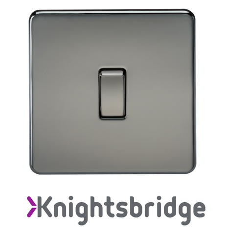 Knightsbridge Screwless Flat Plate Black Nickel