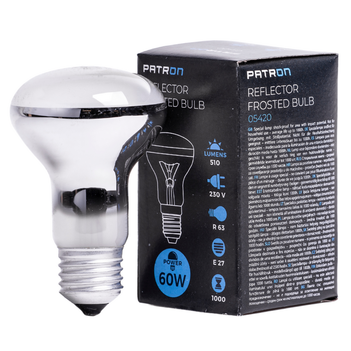 Patron - 05420 Reflector Bulb E27 60W R63 230V FR