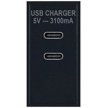 Selectric Black 2xUSB Type C (3.1A) Module