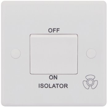 Selectric Smooth 1 Gang 10A 3 Pole Fan Isolator Switch