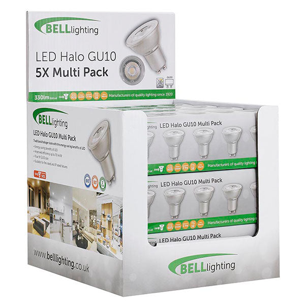 Bell 60614 3.2W LED Halo GU10 - 38° 2700K Warm white Packs of 5 - 350lm