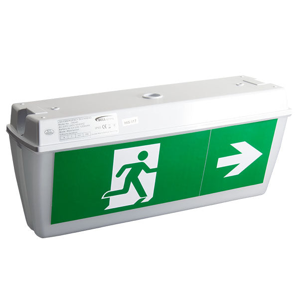 Bell 09046 Triangular Exit Blade Cover for Emergency Bulkhead (inc 2 Exit Signs)