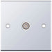 Selectric 5M Polished Chrome 1 Gang TV Socket with White Insert