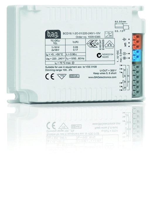 BCD18.1-2Q-01 1/2x18w - 1 or 2 x 18W PL-C/PL-T - BAG 10096385 Please READ Description BAG HF Dimmable Ballasts b,a,g - Easy Control Gear