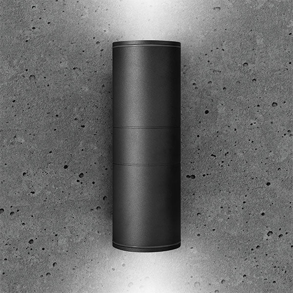 Bell 10424 Luna Grande GU10 Wall Light - Fixed Up/Down, Black, IP65 - DISCONTINUED