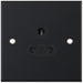 Selectric 5M Matt Black 1 Gang 5A Round Pin Socket with Black Insert