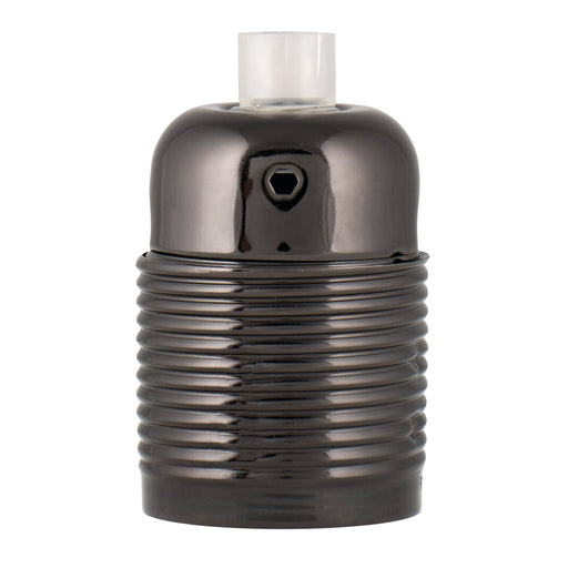 Bailey 139697 - Lampholder Metal Screw E27 Black Bailey Bailey - The Lamp Company