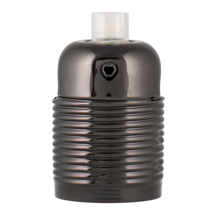 Bailey 139697 - Lampholder Metal Screw E27 Black Bailey Bailey - The Lamp Company