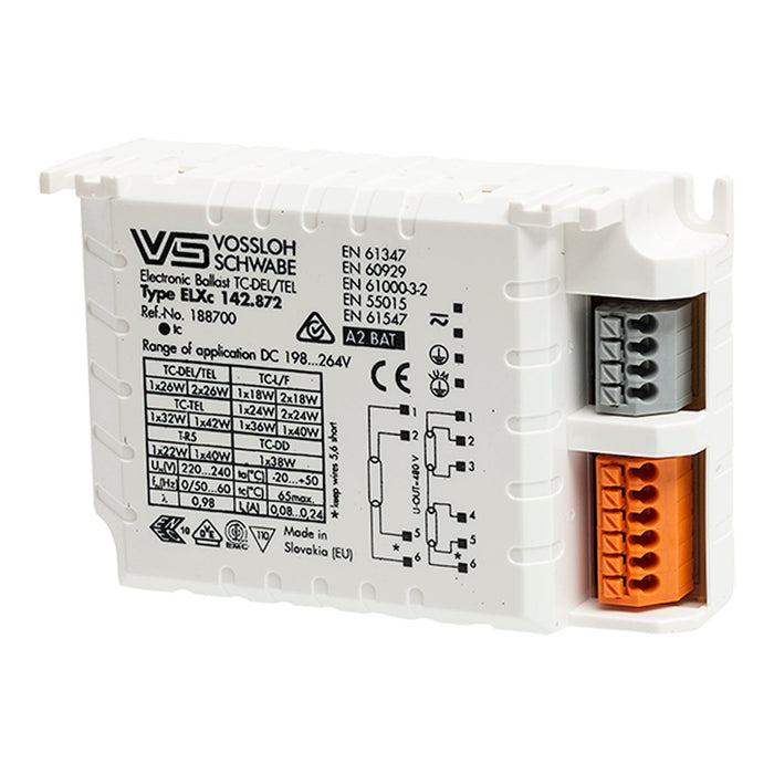 Bailey 140156 - VS ELXc142.872 Electronic Ballast 18/(2x)24W 2G10/11 22/40W Control Gear Bailey - The Lamp Company