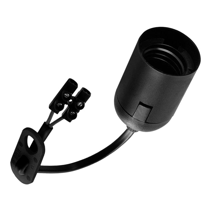 Bailey 140215 - Renovation Lampholder E27 TP Black 2x0.75mm2 15cm Bailey Bailey - The Lamp Company