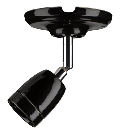 Bailey - 140320 - Ceiling / Wall Lamp Porcelain L E27 Black Light Bulbs Bailey - The Lamp Company