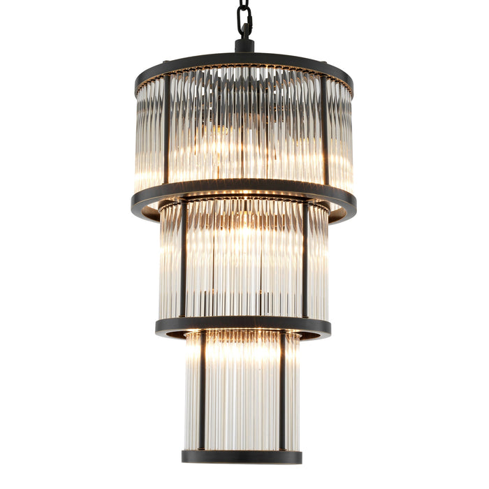 Bailey 140878 - Chandelier Lancaster Zinc Clear Bailey Bailey - The Lamp Company