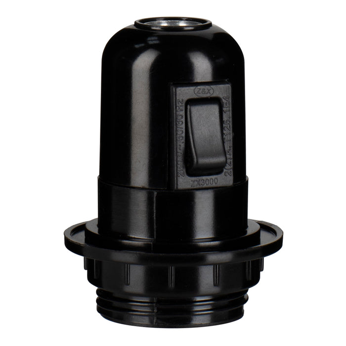 Bailey - 141133 - Lampholder E27 Bakelite Half Thread + Switch Black Light Bulbs Bailey - The Lamp Company