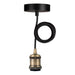 Bailey - 141469 - Pendant Oslo E27 Bronze Antique 1.5M 2C Black Light Bulbs Bailey - The Lamp Company
