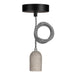 Bailey - 141473 - Pendant Bern E27 Concrete 1.5M 2C Black/White Light Bulbs Bailey - The Lamp Company