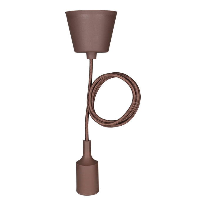 Bailey - 141583 - Silicone Pendant E27 Brown 1.5M Light Bulbs Bailey - The Lamp Company