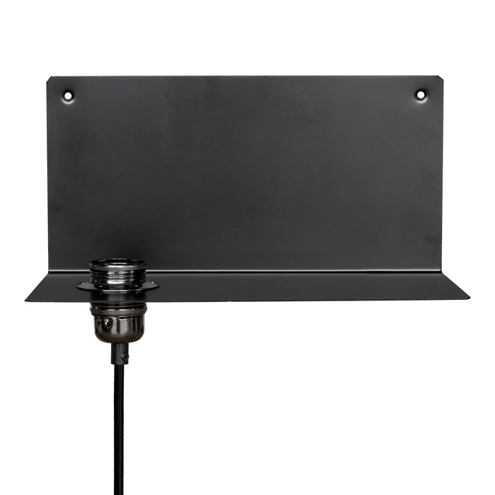 Bailey - 141935 - Wall Ledge Metal E27 Black Light Bulbs Bailey - The Lamp Company