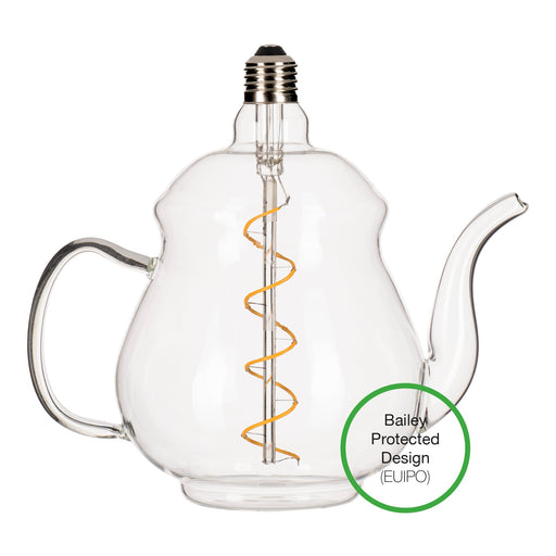 Bailey - 142440 - LED Teapot Earl E27 DIM 4W 240lm 922 Clear Light Bulbs Bailey - The Lamp Company