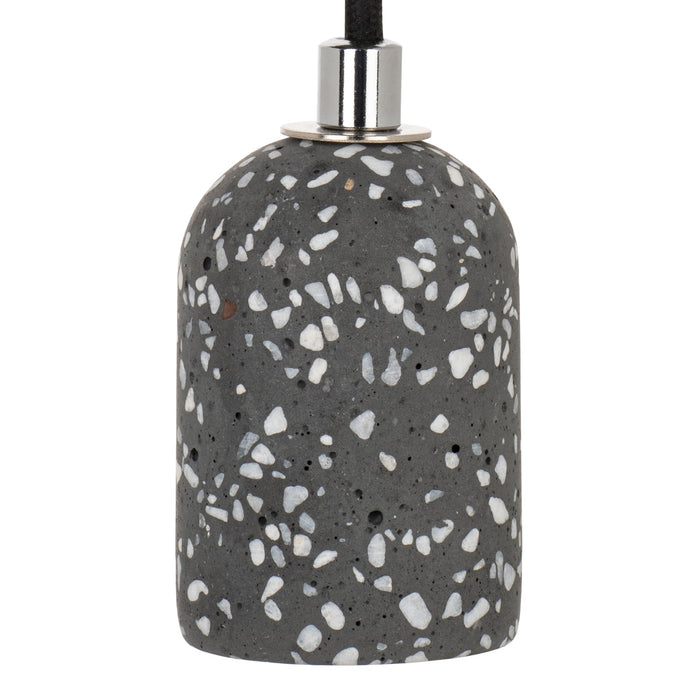 Bailey - 142539 - Pendant E27 Terrazzo D-Grey 1.5M 2C Black Light Bulbs Bailey - The Lamp Company