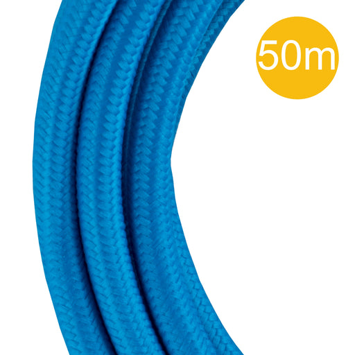Bailey 142549 - Textile Cable 2C Blue 50M Roll Bailey Bailey - The Lamp Company