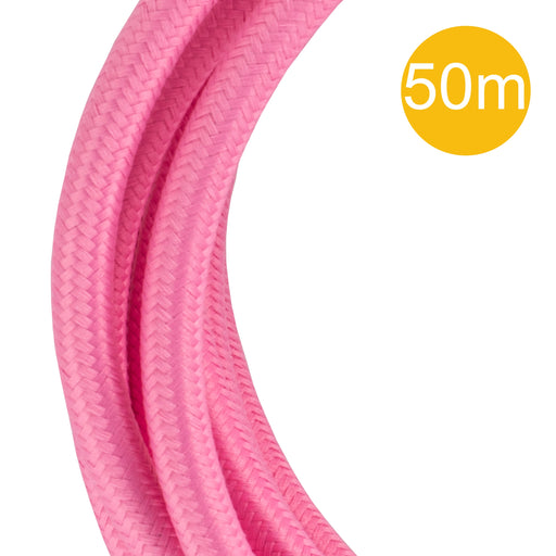 Bailey 142550 - Textile Cable 2C Pink 50M Roll Bailey Bailey - The Lamp Company