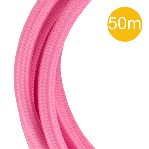Bailey 142550 - Textile Cable 2C Pink 50M Roll Bailey Bailey - The Lamp Company
