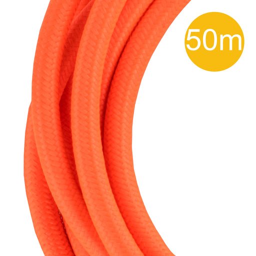Bailey 142551 - Textile Cable 2C Orange 50M Roll Bailey Bailey - The Lamp Company
