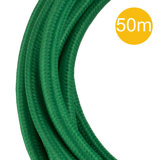 Bailey 142554 - Textile Cable 2C Dark Green 50M Roll Bailey Bailey - The Lamp Company