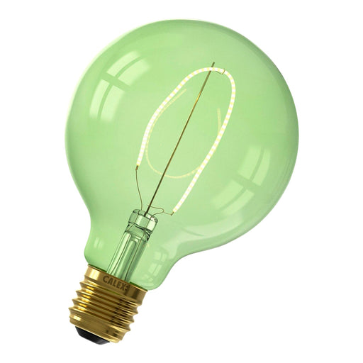 Bailey 142790 - LED Fil Nora G95 E27 240V 4W 2200K Emerald Green Dimm Bailey Bailey - The Lamp Company