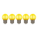 Bailey - 143039 - EcoPack 5pcs LED Party FIL G45 E27 0.6W Yellow PC Light Bulbs Bailey - The Lamp Company