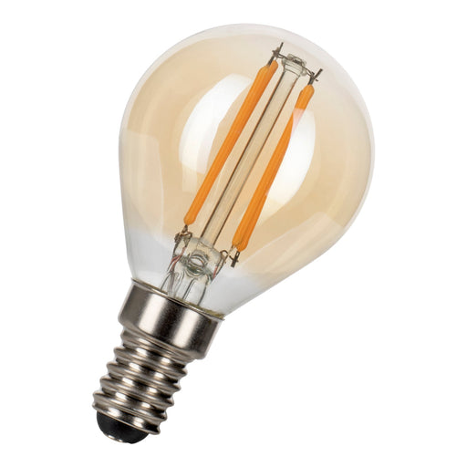 Bailey - 143052 - LED FIL G45 E14 DIM 4W (29W) 300lm 822 Gold Light Bulbs Bailey - The Lamp Company