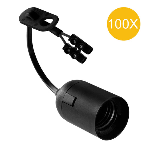 Bailey 143446 - 100-Pack Renovation Lampholder E27 TP Black Bailey Bailey - The Lamp Company