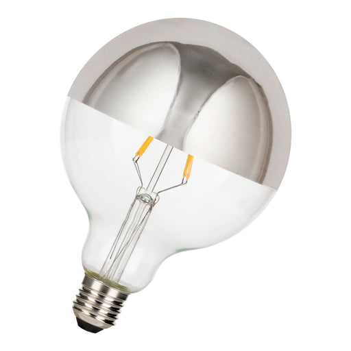 Bailey - 143627 - LED FIL G125 TM Silver E27 DIM 4W (32W) 350lm 827 Light Bulbs Bailey - The Lamp Company