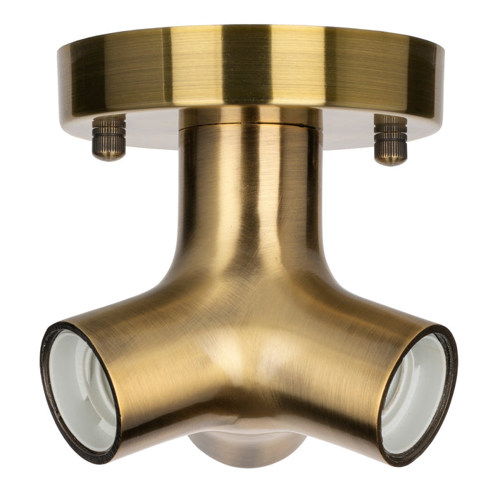 Bailey - 144875 - Ceiling / Wall Lamp Metal Trio E27 Bronze Antique Light Bulbs Bailey - The Lamp Company