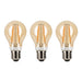Bailey - 145216 - EcoPack 3pcs LED FIL A60 E27 6W (48W) 600lm 822 Gold Light Bulbs Bailey - The Lamp Company
