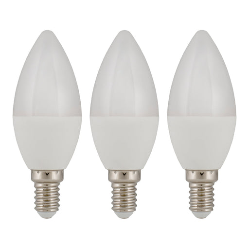 Bailey - 145220 - EcoPack 3pcs LED C37 E14 5.5W (40W) 470lm 827 Opal Light Bulbs Bailey - The Lamp Company
