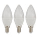 Bailey - 145220 - EcoPack 3pcs LED C37 E14 5.5W (40W) 470lm 827 Opal Light Bulbs Bailey - The Lamp Company