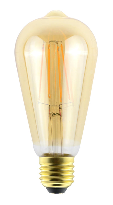 Integral LED SUNSET VINTAGE FILAMENT ST64 BULB E27 470LM 3.4W 2200K DIMMABLE 300 BEAM AMBER